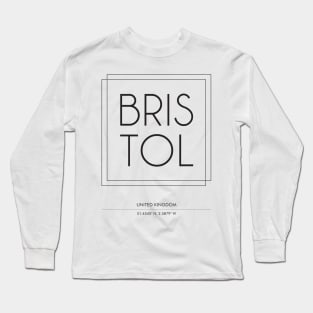 Bristol City Typography Long Sleeve T-Shirt